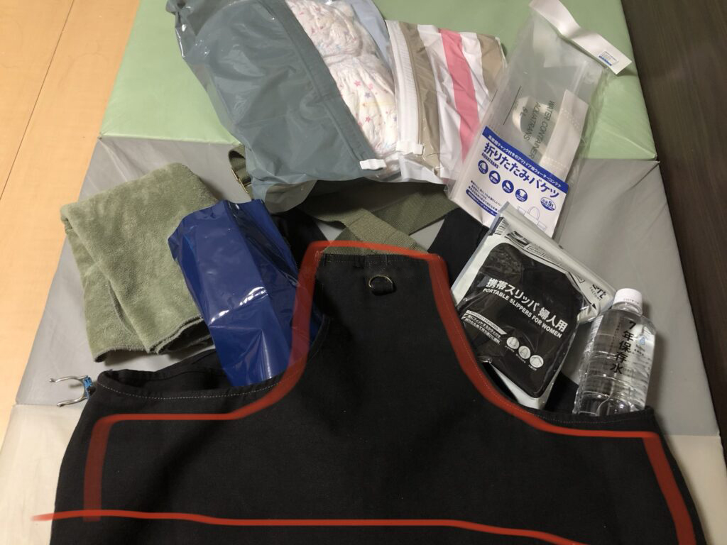 背中ポケットに入れるもの