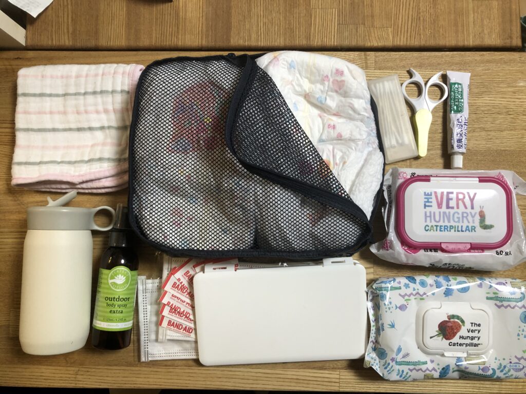 ママバッグ (お世話バッグ)に入れているアイテムたち