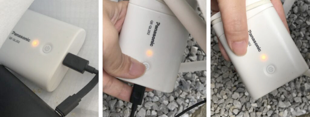Panasonicモバイルバッテリーの充電表示
