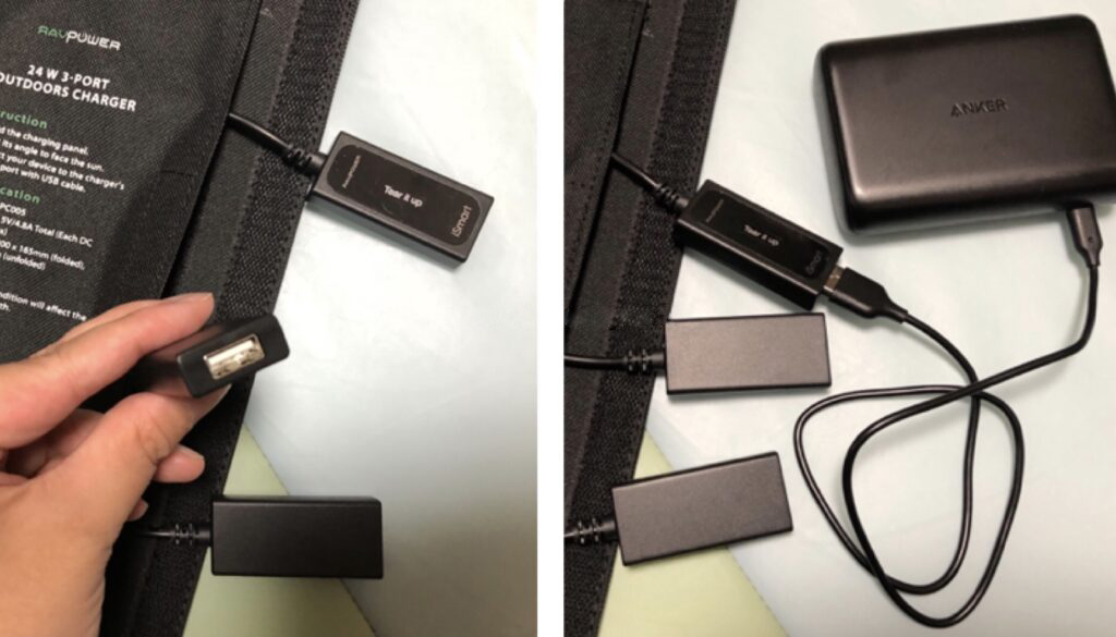 USB2.0が3ポートポケット内についている